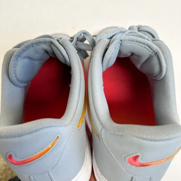 NIKE AIR FORCE 1 07 PREMIUM 2 OBSIDIAN MIST BLUE-HOT PUNCH US 9.5 AT4143-400 - Picture 9 of 11